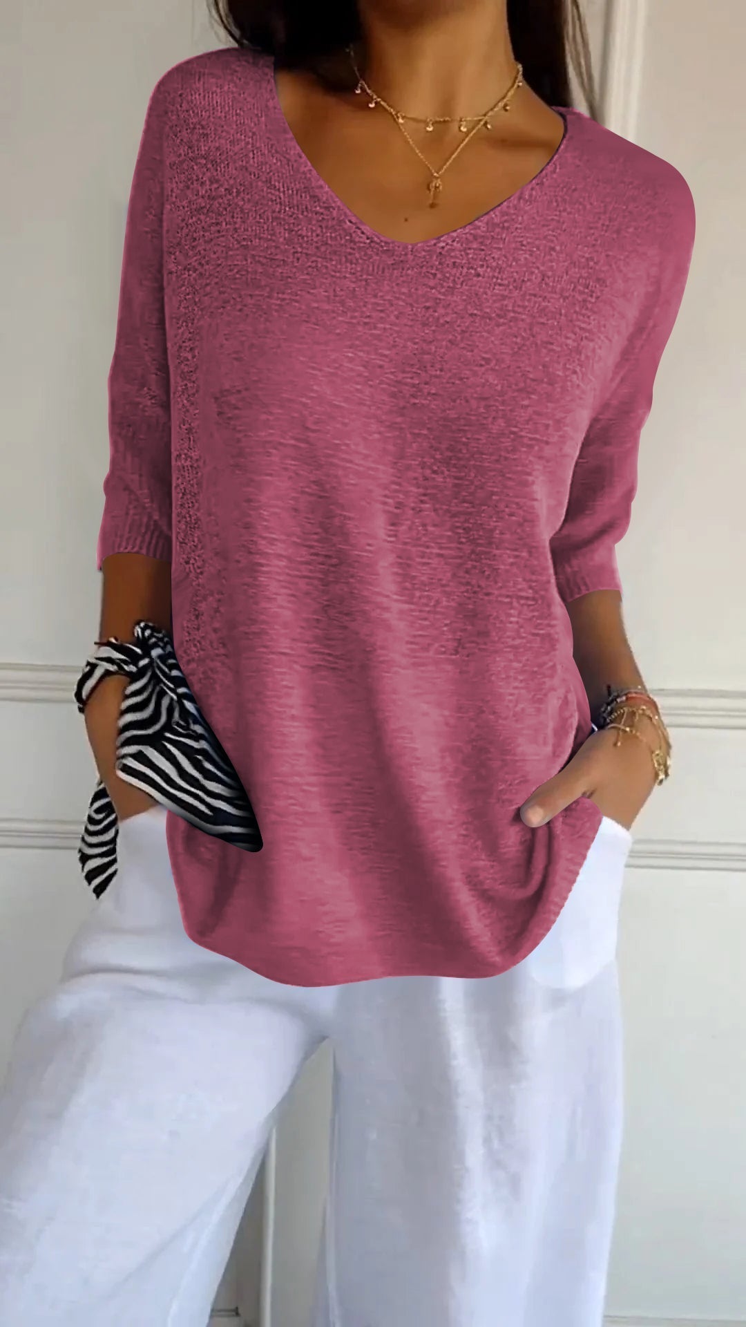 Emma | Top Cuello en V Favorecedor