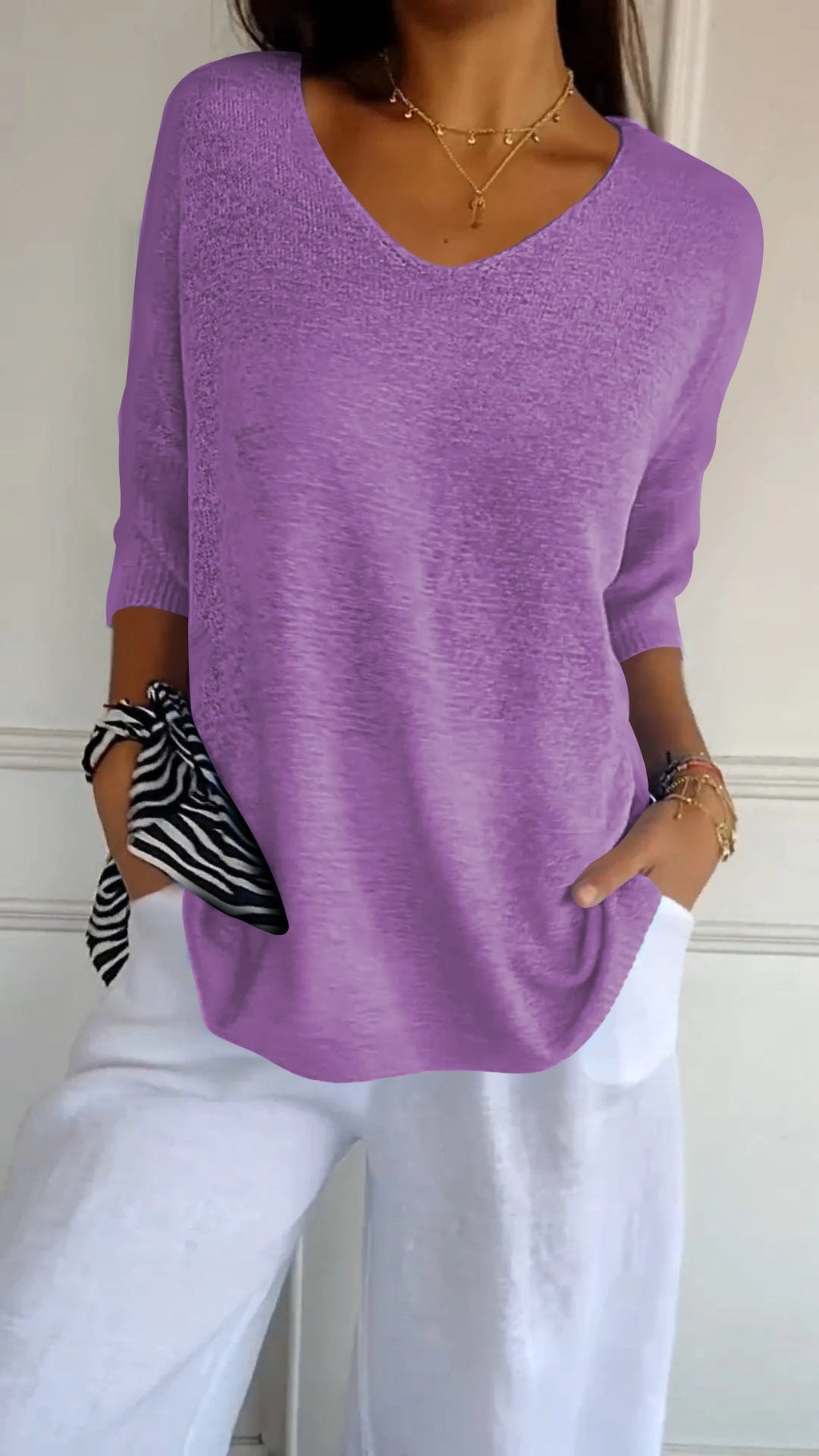 Emma | Top Cuello en V Favorecedor