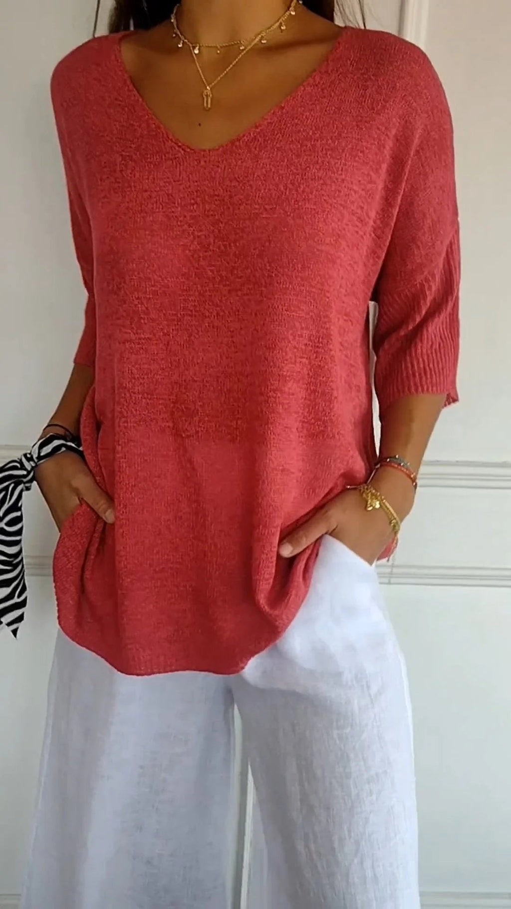 Emma | Top Cuello en V Favorecedor