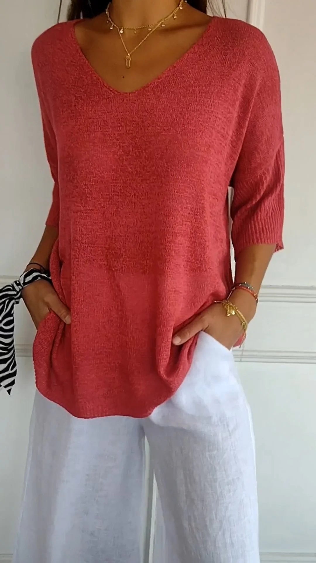 Emma | Top Cuello en V Favorecedor