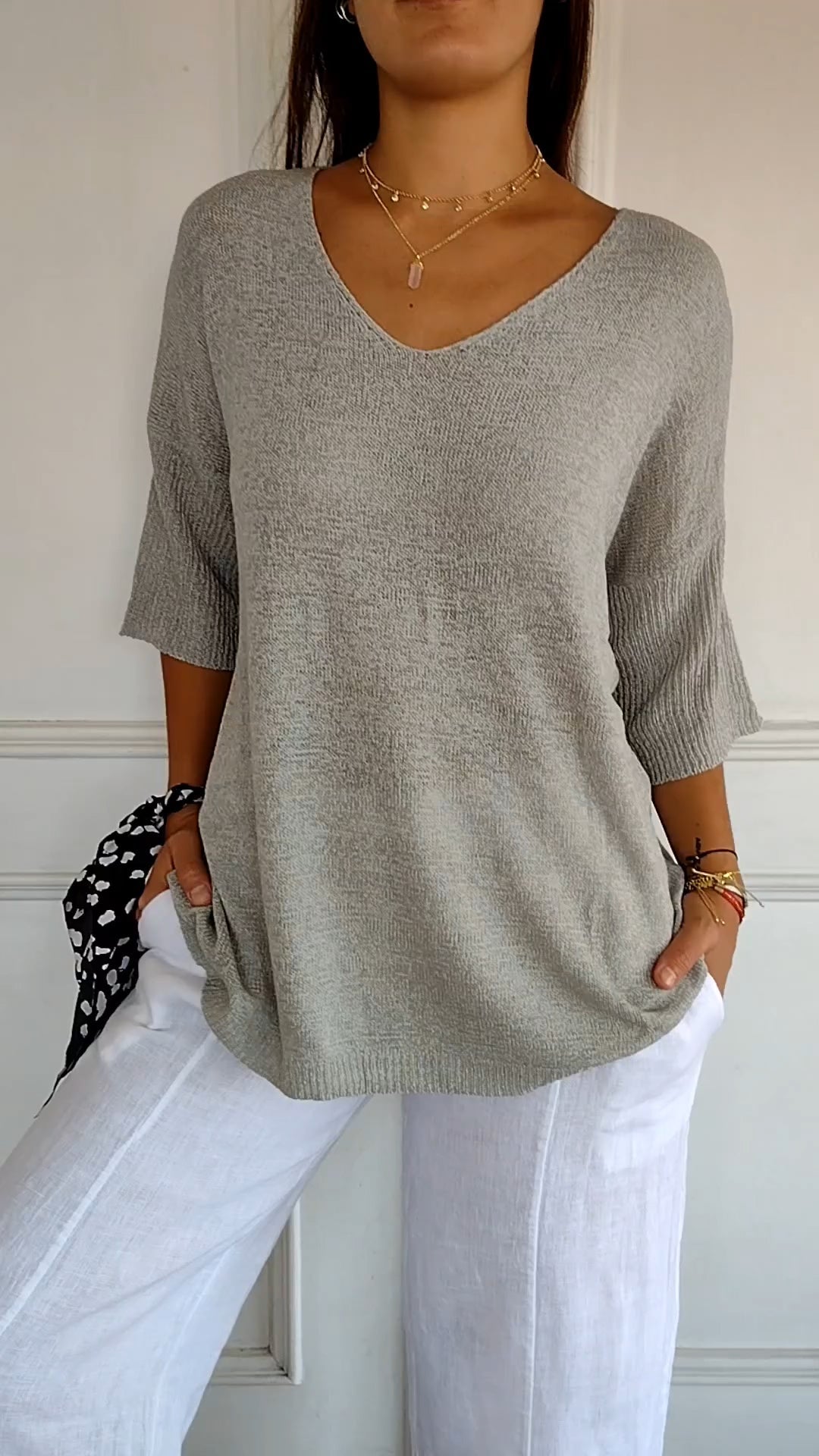 Emma | Top Cuello en V Favorecedor