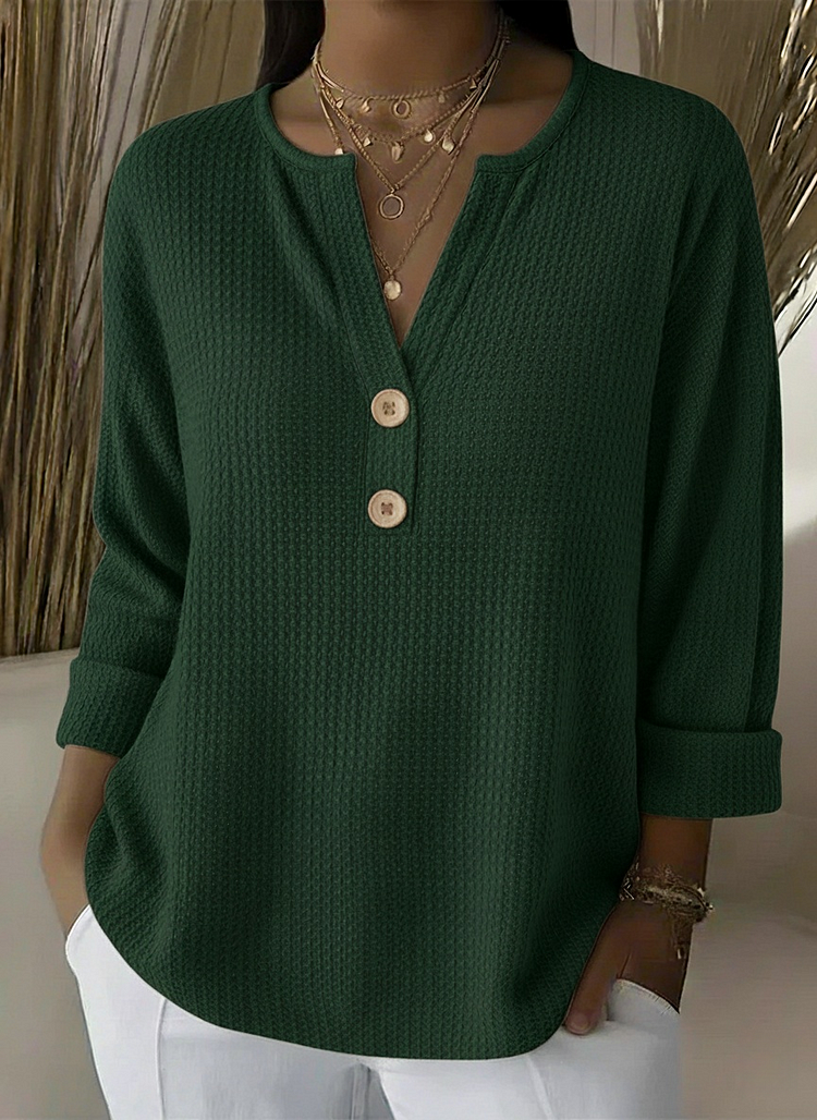 Alina | Camiseta Henley Acogedora