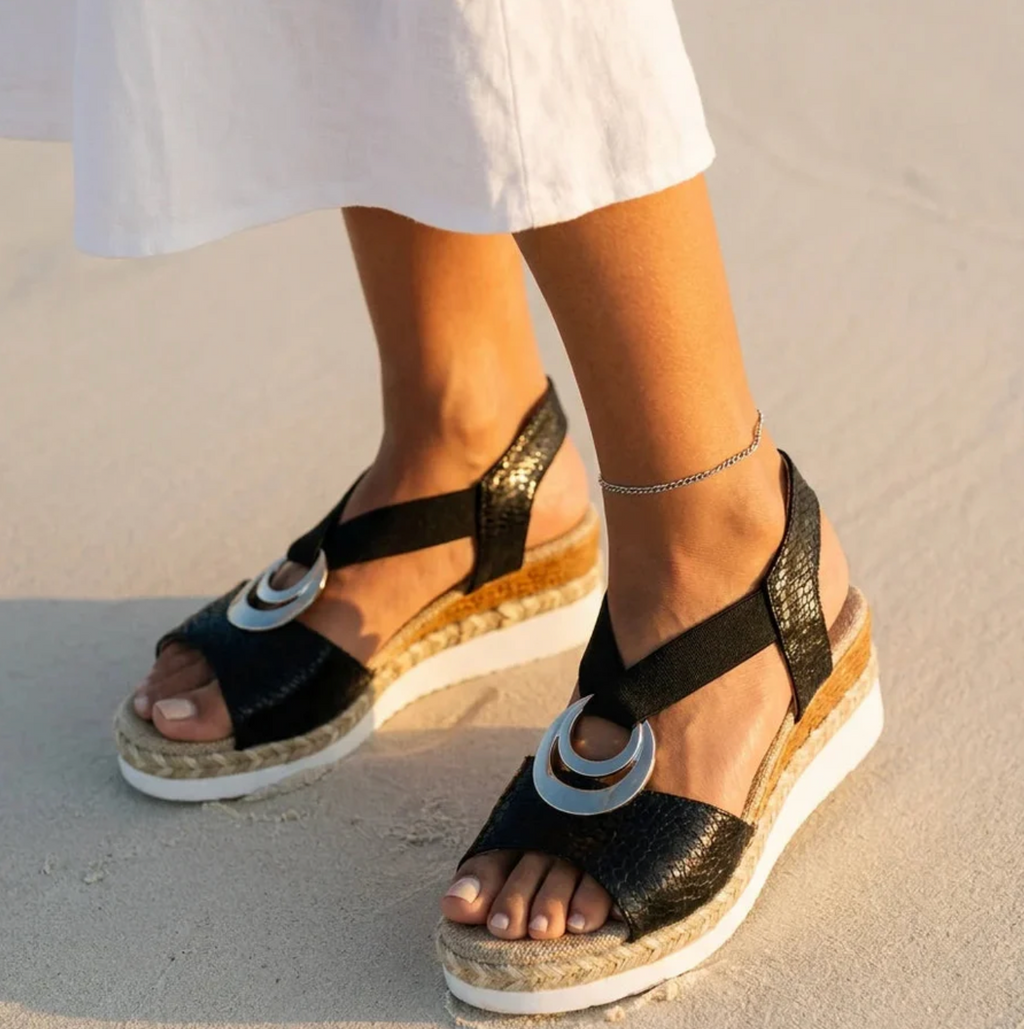 Rocío | Sandalias con cuña de corcho