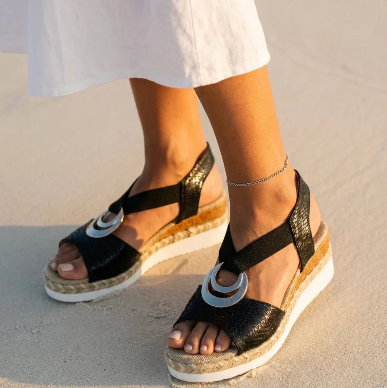 Rocío | Sandalias con cuña de corcho