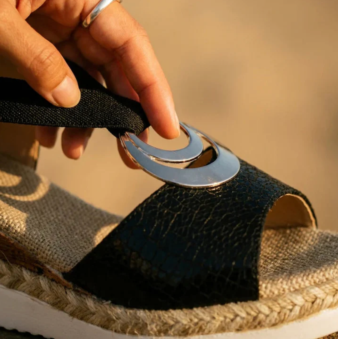 Rocío | Sandalias con cuña de corcho