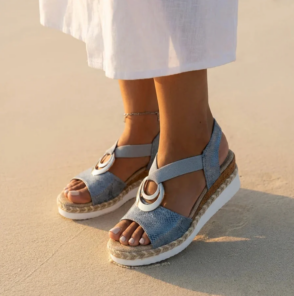Rocío | Sandalias con cuña de corcho
