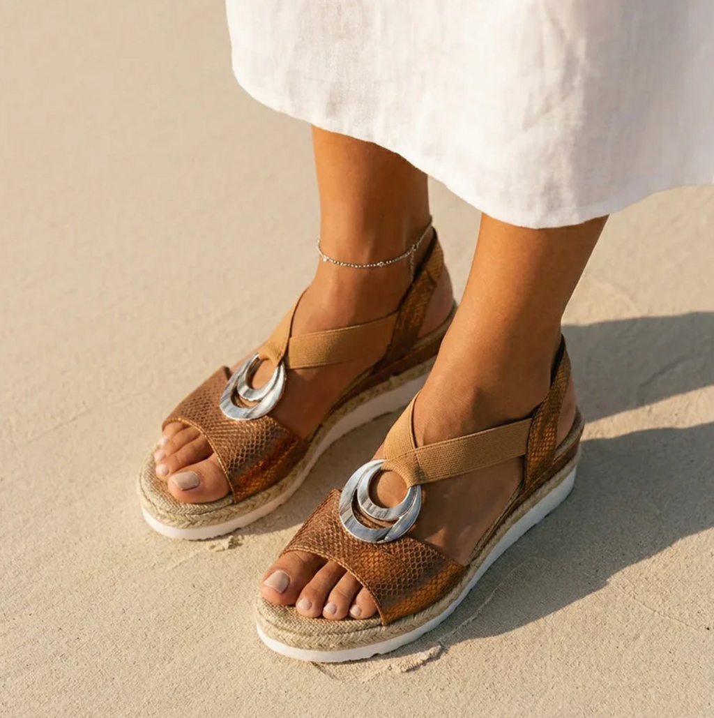 Rocío | Sandalias con cuña de corcho