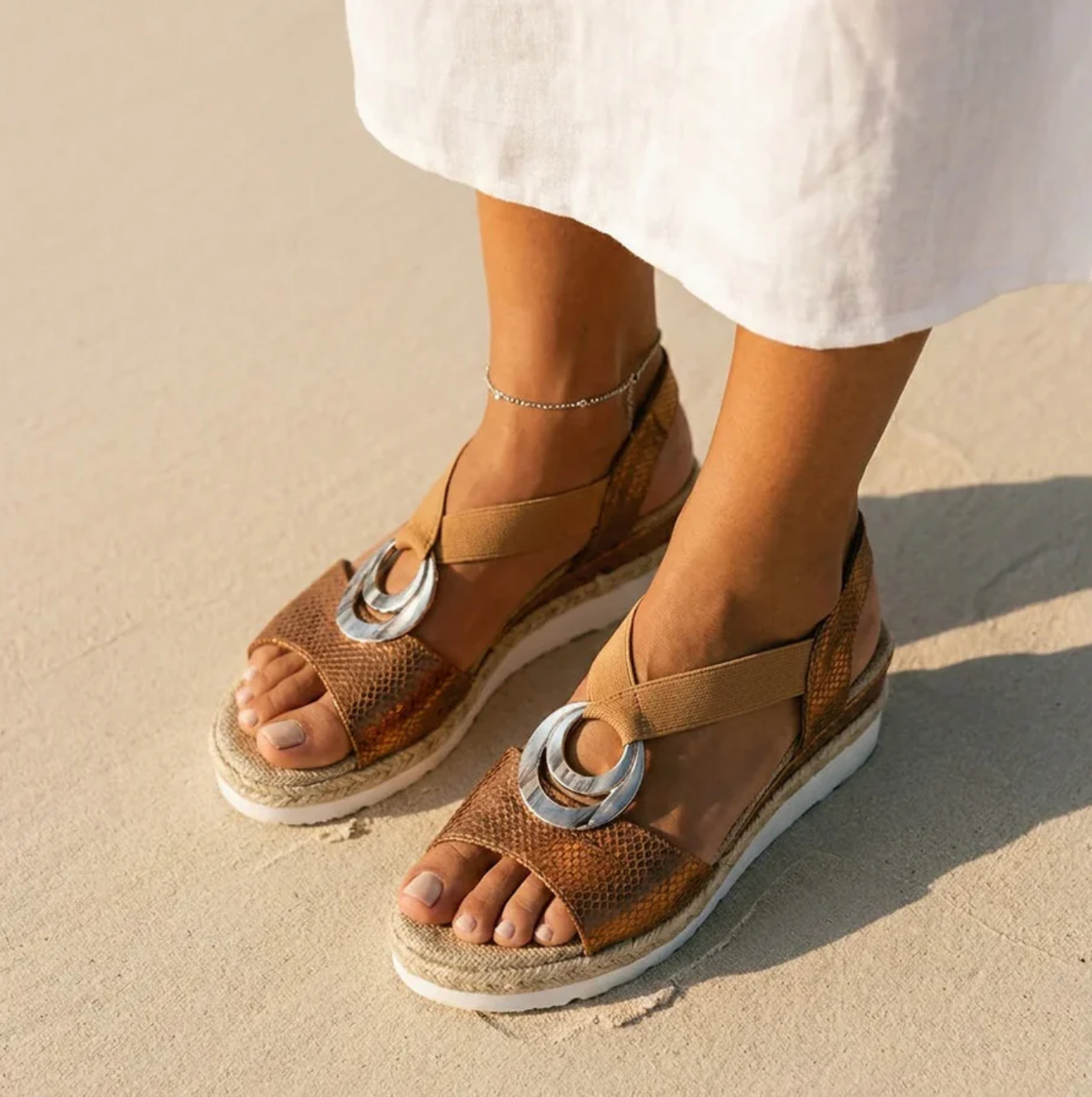 Rocío | Sandalias con cuña de corcho
