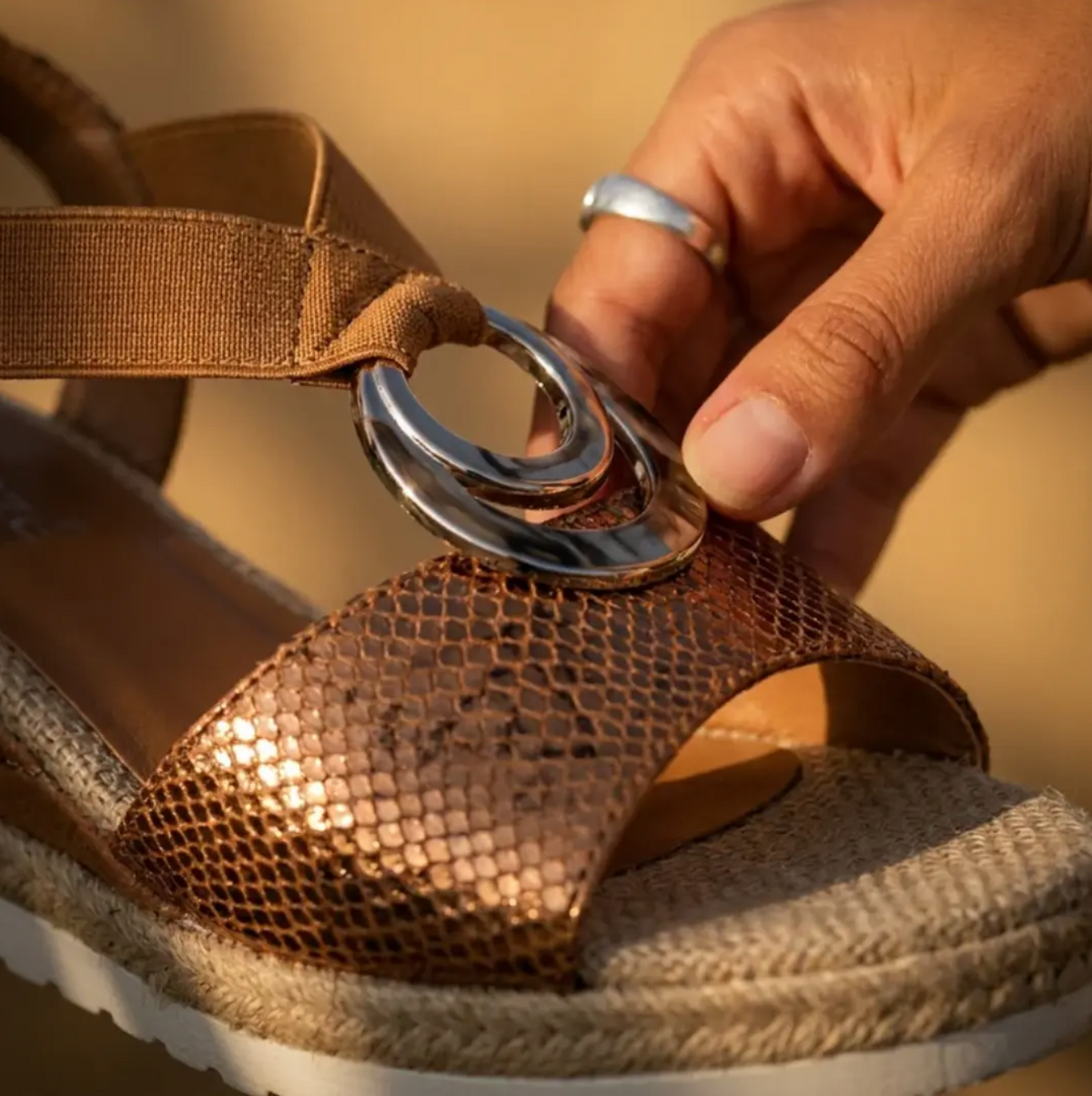 Rocío | Sandalias con cuña de corcho