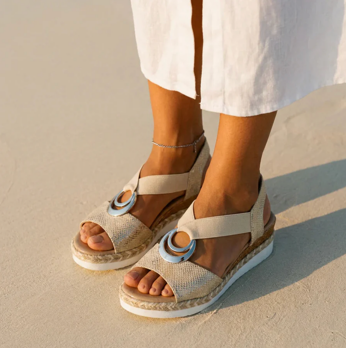 Rocío | Sandalias con cuña de corcho