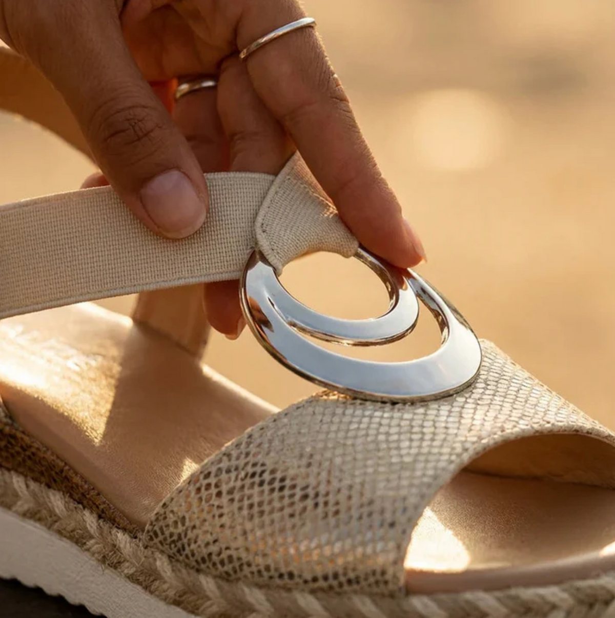 Rocío | Sandalias con cuña de corcho