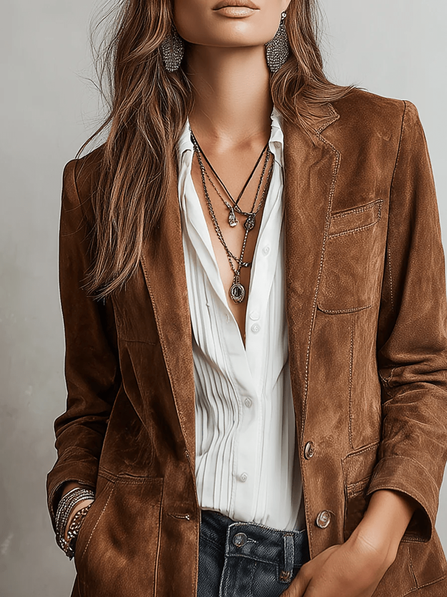 Noelia | Chaqueta de Ante Atemporal
