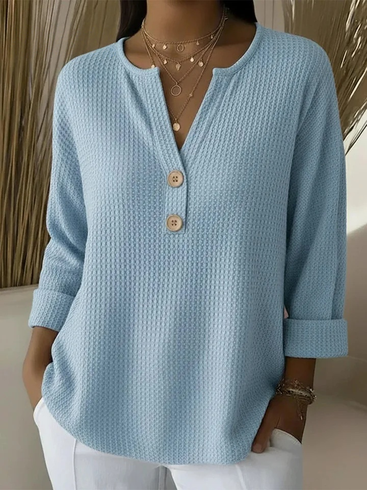 Alina | Camiseta Henley Acogedora