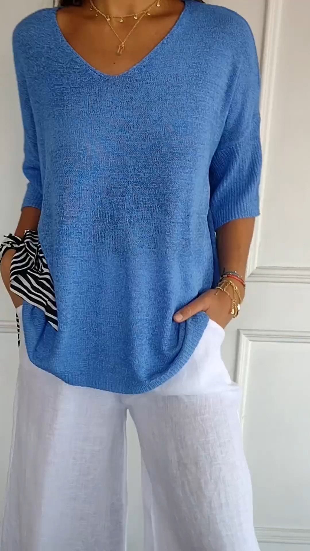 Emma | Top Cuello en V Favorecedor